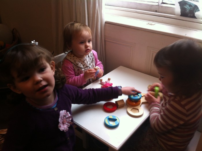 Tessa playing with Rebecca and Charlotte
